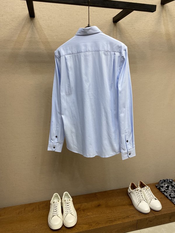 Prada 면 소재 셔츠 클래식 핏 001-278949