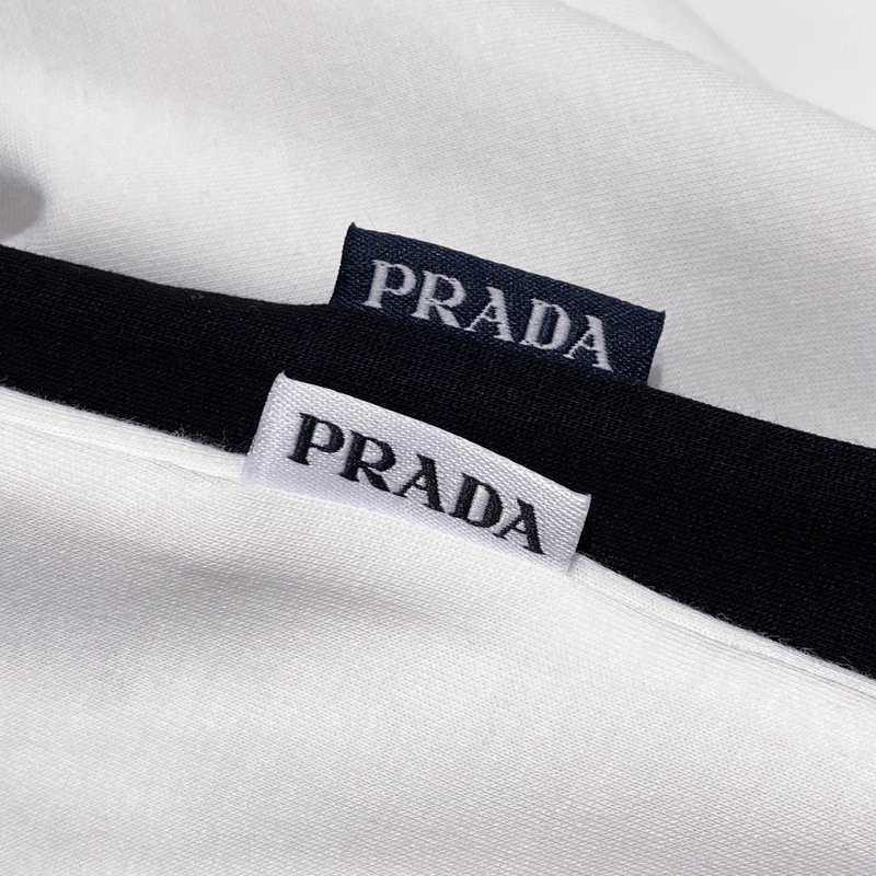 PRAD*A 남성 턴다운 칼라 긴팔 티셔츠 001-278951