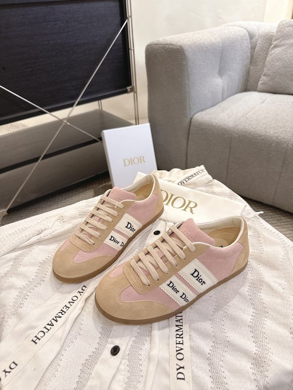 Dior Ribbon 자수 스니커즈 레트로 트레이닝화 001-279032