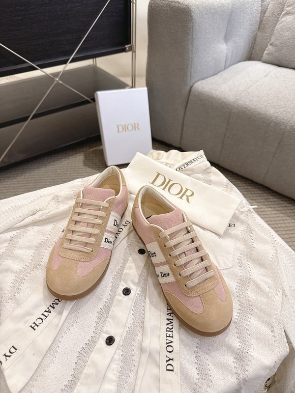 Dior Ribbon 자수 스니커즈 레트로 트레이닝화 001-279032