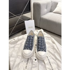 디올 자수 두꺼운 밑창 플랫 캐주얼 슈즈 001-279050