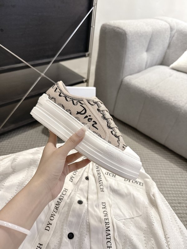 디올 자수 레이스업 플랫 슈즈 001-279051