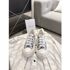디올 자수 레이스 두꺼운 밑창 플랫 슈즈 001-279052