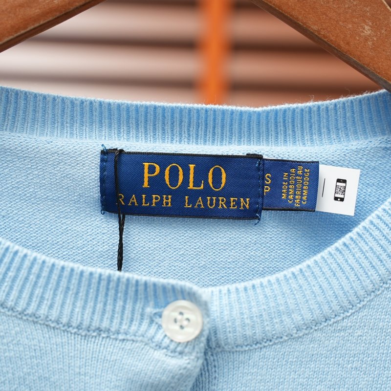 Ralph Lauren 피마코튼 카라 가디건 긴팔 001-279059