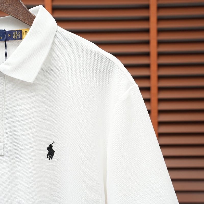 Ralph Lauren 더블 브레스트 폴로 셔츠 화이트 001-279086