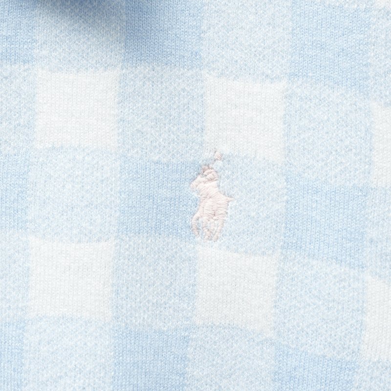 Ralph Lauren 여성 V넥 그리드 반팔 티셔츠 001-279113