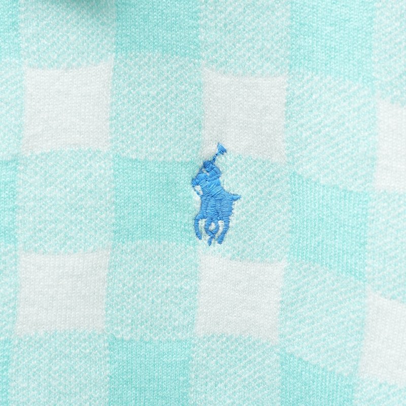 랄프로렌 V넥 체크 반팔 티셔츠 001-279114