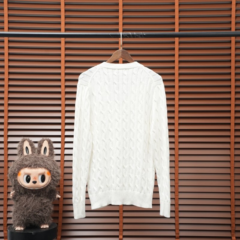 Ralph Lauren 화이트 V넥 니트 001-279117
