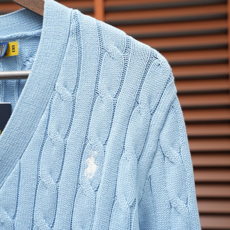 Ralph Lauren V넥 풀버튼 스웨터 남성 001-279118