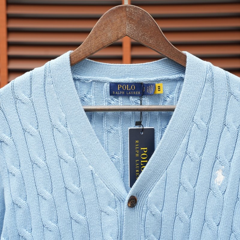 Ralph Lauren V넥 풀버튼 스웨터 남성 001-279118