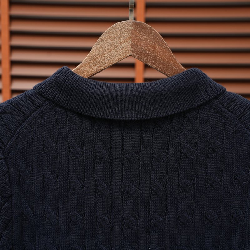 Ralph Lauren V넥 케이블 니트 스웨터 남성용 001-279123