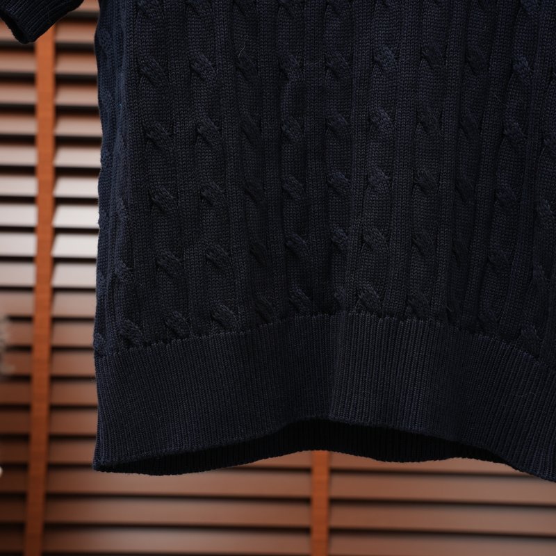 Ralph Lauren V넥 케이블 니트 스웨터 남성용 001-279123