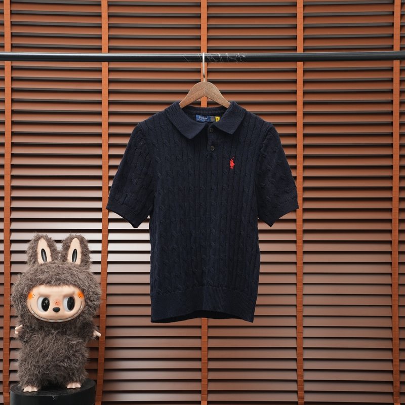 Ralph Lauren V넥 케이블 니트 스웨터 남성용 001-279123