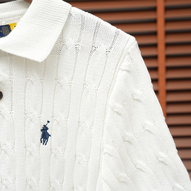 Ralph Lauren V넥 케이블 니트 남성 001-279124