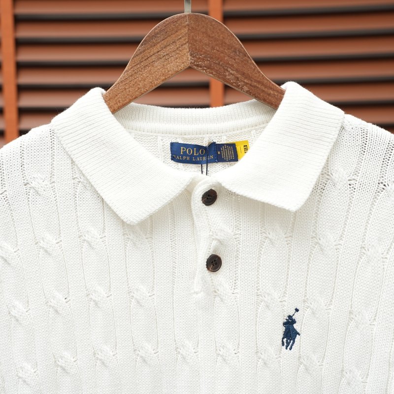 Ralph Lauren V넥 케이블 니트 남성 001-279124