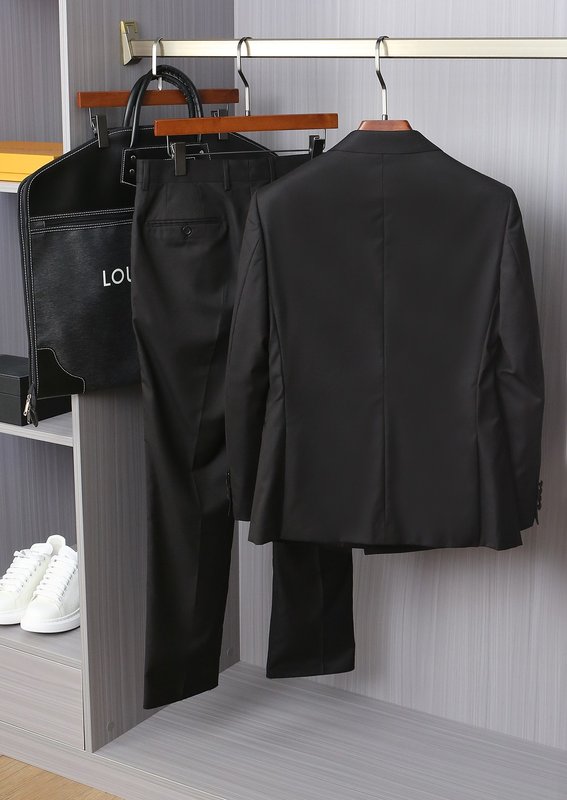 LV 남성 더블 브레스티드 울 정장 세트 001-279159