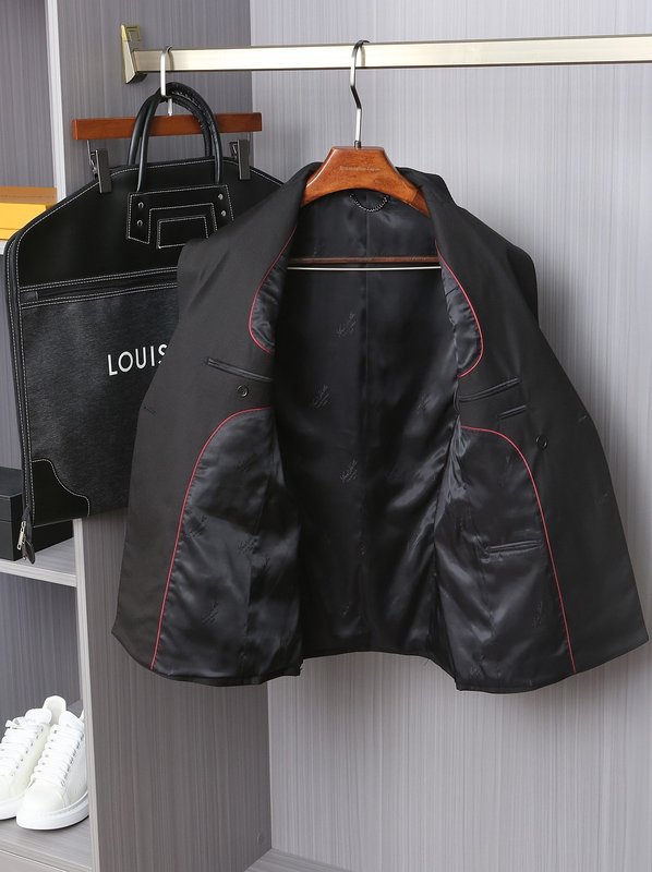 LV 남성 더블 브레스티드 울 정장 세트 001-279159