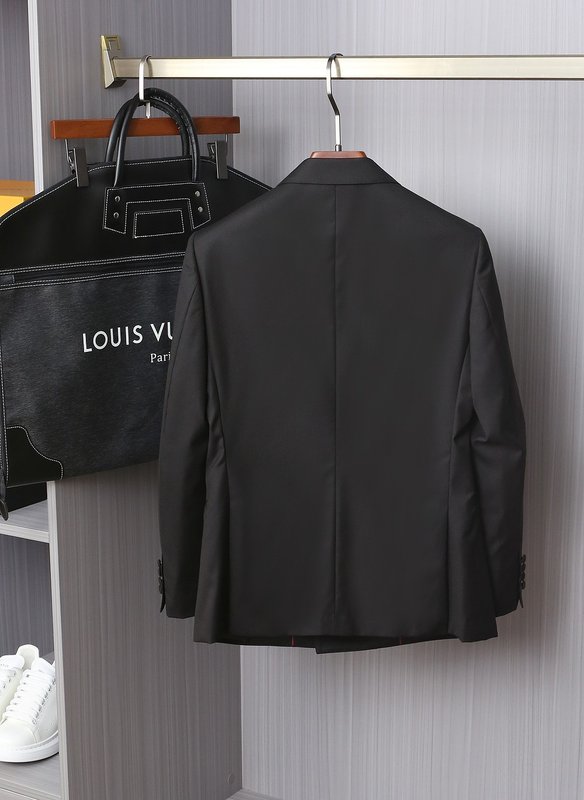 LV 남성 더블 브레스티드 울 정장 세트 001-279159