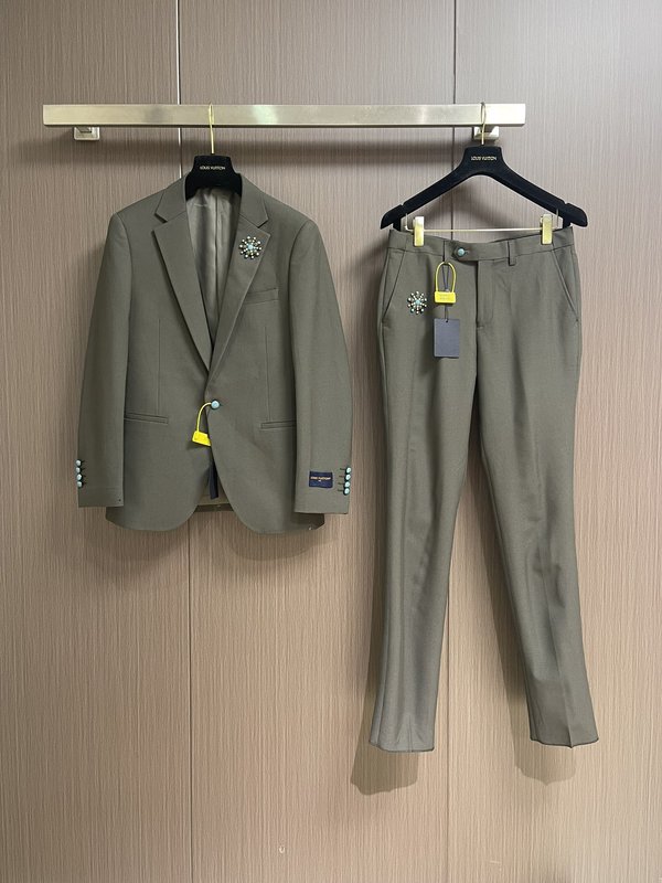 LV 청록색 심플 정장 세트 001-279160