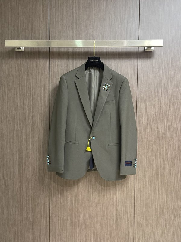 LV 청록색 심플 정장 세트 001-279160