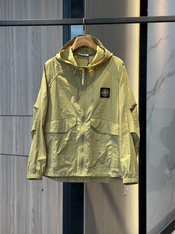 Stone Island 후드 경량 자외선차단 방풍 자켓 001-279200