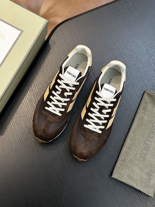TOMFORD Cambridge 소가죽 로우탑 운동화 001-279228