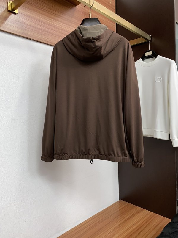 로로피아나 양면 재킷 울 혼방 001-279297