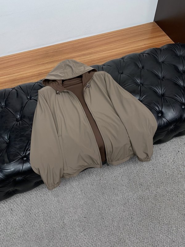 로로피아나 양면 재킷 울 혼방 001-279297