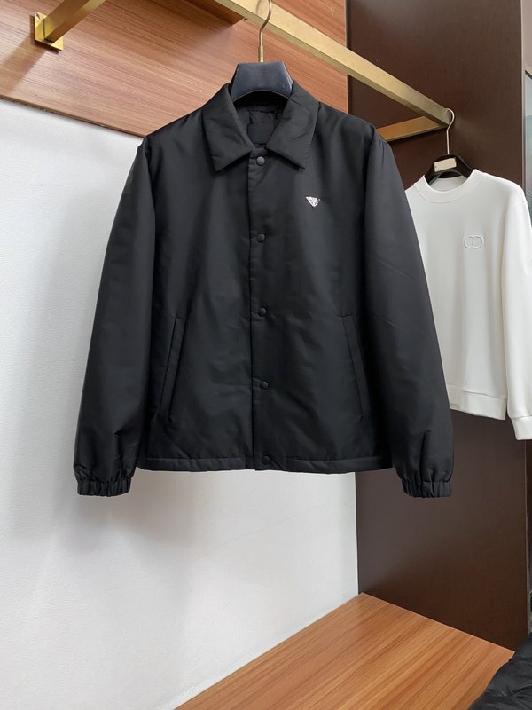 프라다 하이밀도 나일론 턴다운 칼라 자켓 001-279298