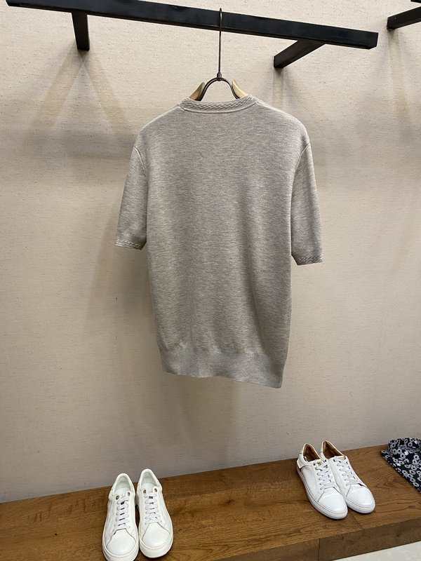 Loro Piana 반팔 니트 울 캐시미어 001-279314