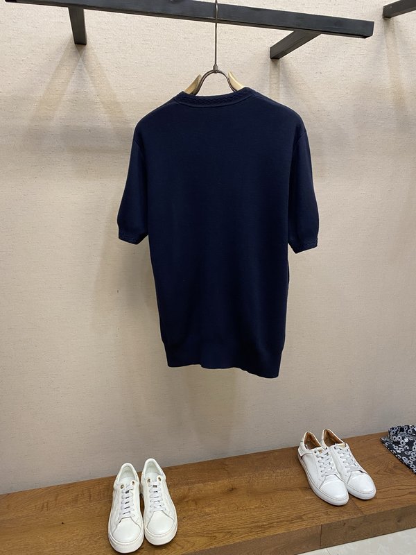 Loro Piana 니트 반팔 티셔츠 클래식 디자인 아 001-279315
