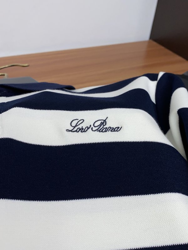 Loro Piana 남성 폴로 긴팔 티셔츠 001-279326