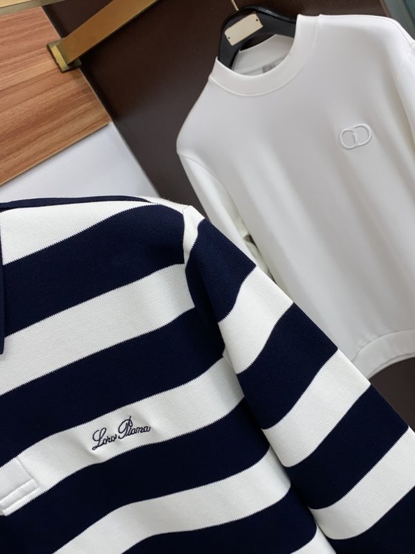Loro Piana 남성 폴로 긴팔 티셔츠 001-279326