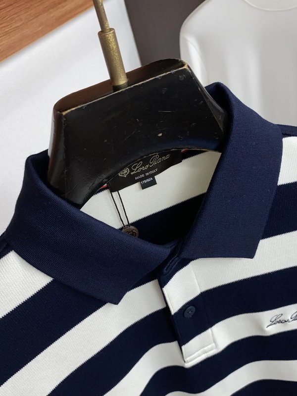 Loro Piana 남성 폴로 긴팔 티셔츠 001-279326