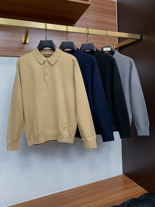 LP 로로피아나 남성 라운드넥 울 긴팔 스웨터 001-279339
