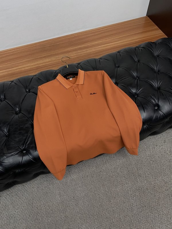 로로피아나 남성 반오픈 긴팔 폴로 셔츠 001-279344