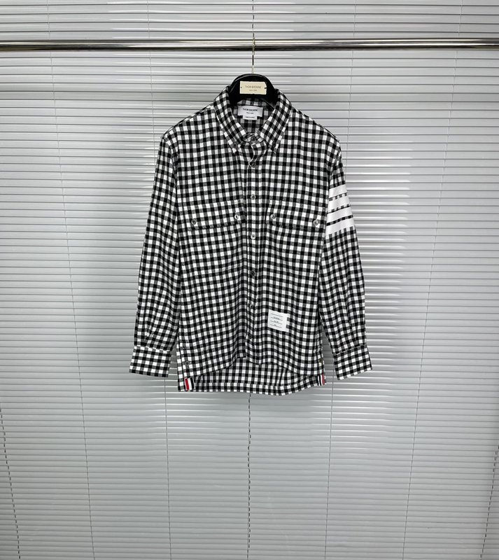 톰브라운 플란넬 압착 포바 긴팔 셔츠 001-279421