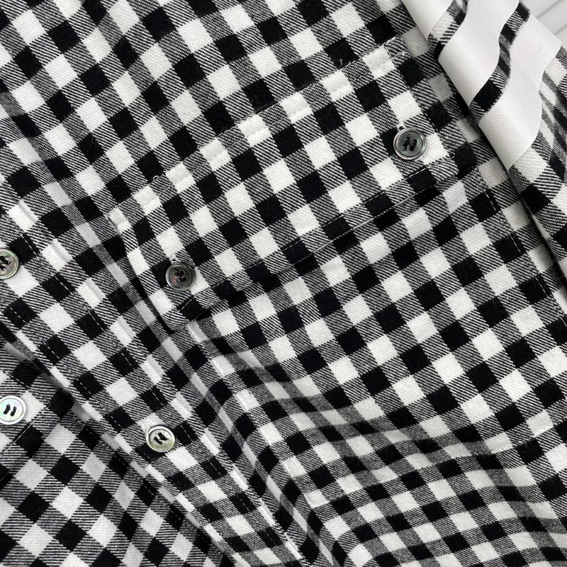 톰브라운 플란넬 압착 포바 긴팔 셔츠 001-279421