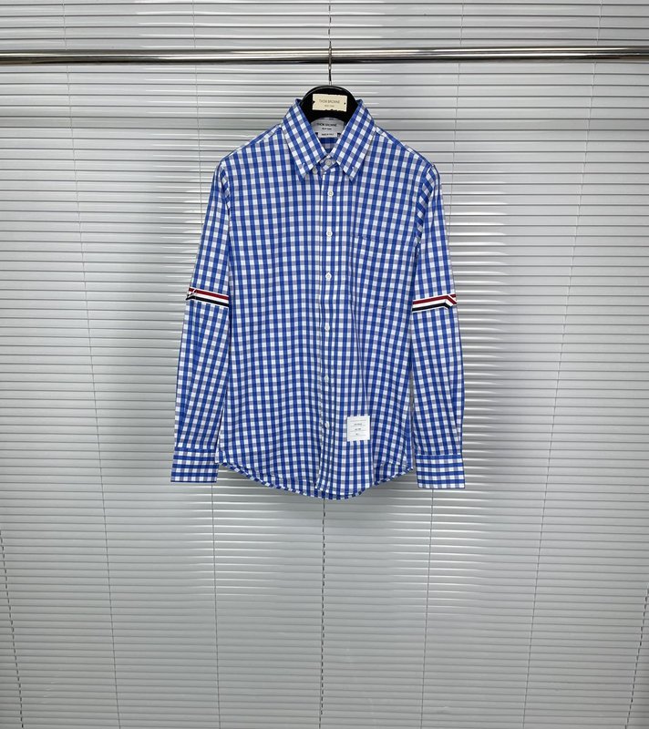 톰브라운 코튼 체크 셔츠 001-279426