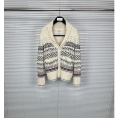 톰브라운 페어 아일랜드 자카드 숄 칼라 니트 가디건 001-279508