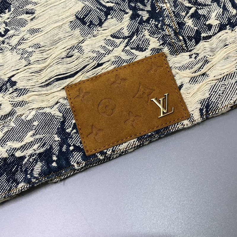 LV 초중공 데님 후드 패딩 점퍼 001-279950