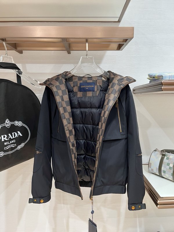 LV 히트 다운 패딩 남녀공용 블랙 001-279951