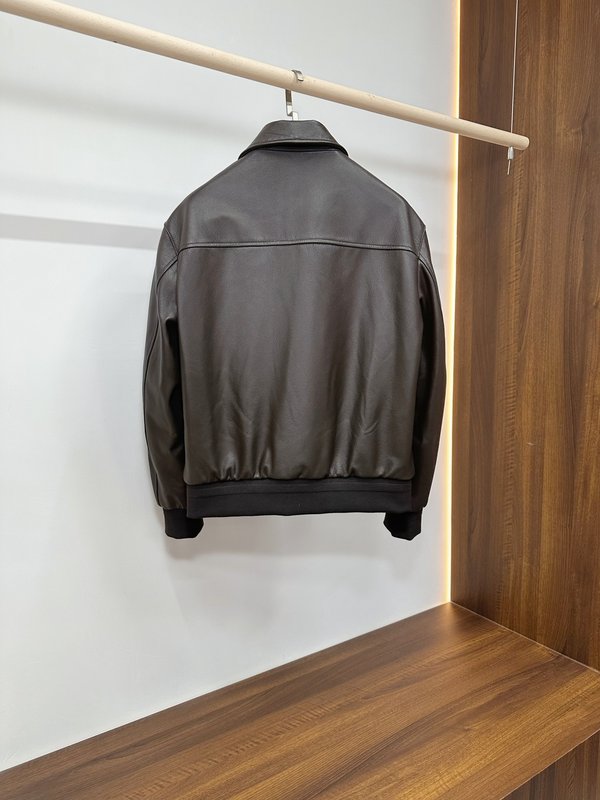 Loro Piana 클래식 양가죽 플라이트 재킷 001-280077