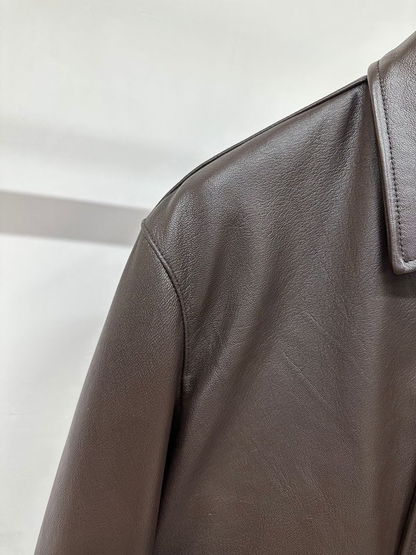 Loro Piana 클래식 양가죽 플라이트 재킷 001-280077