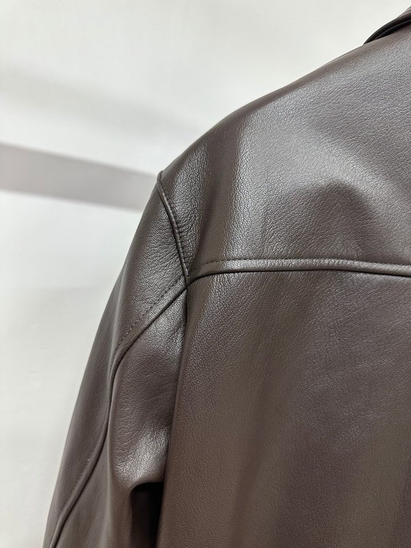 Loro Piana 클래식 양가죽 플라이트 재킷 001-280077