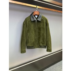 보테가베네타 BV 펠트 칼라 반스웨이드 양가죽 자켓 001-280082