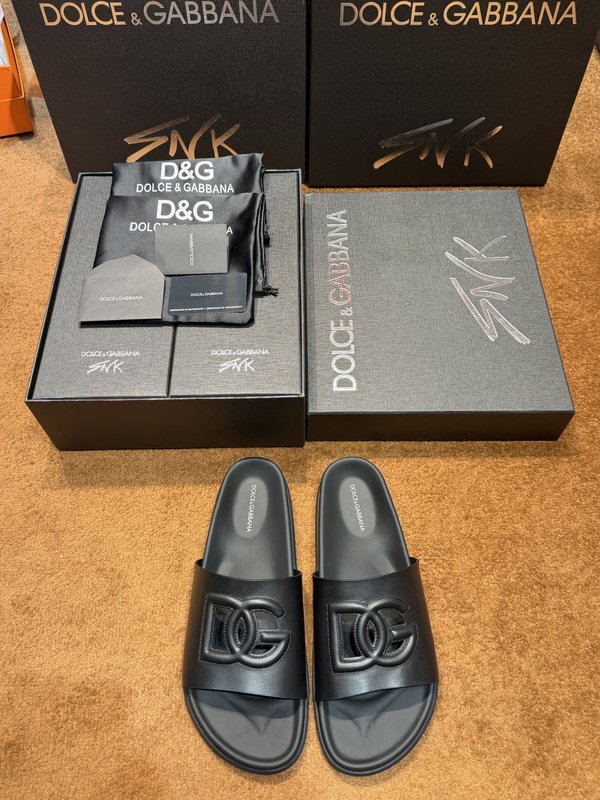 D&G 송아지 가죽 남성 슬리퍼 001-280261