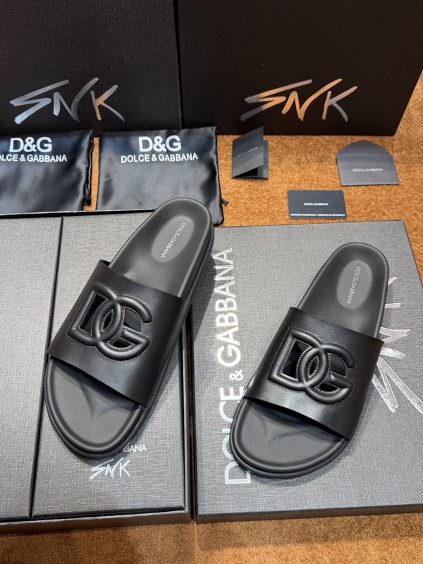 D&G 송아지 가죽 남성 슬리퍼 001-280261