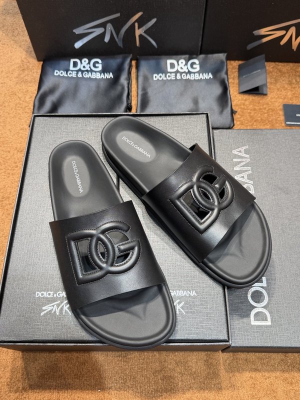 D&G 송아지 가죽 남성 슬리퍼 001-280261