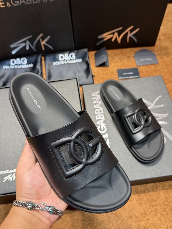 D&G 송아지 가죽 남성 슬리퍼 001-280261